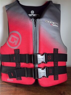 Youth Red and Gray Neoprene Life Jacket